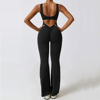 Women Jumpsuits One-Piece Yoga Suit Dance Belly Tightening Fitness Workout Set Stretch Bodysuit Gym Clothes Push up Sportswear