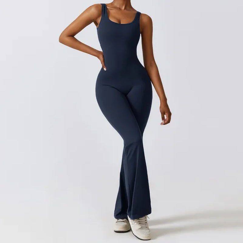 Women Jumpsuits One-Piece Yoga Suit Dance Belly Tightening Fitness Workout Set Stretch Bodysuit Gym Clothes Push up Sportswear